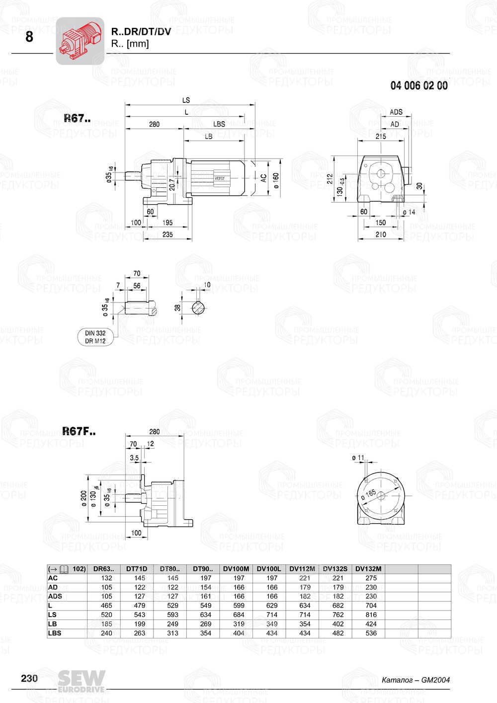 Мотор-редуктор Sew-Eurodrive R 67 Sew-eurodrive R 67